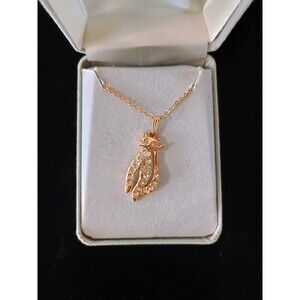 Vintage Avon Rhinestone Sparkle Gold Cat Necklace